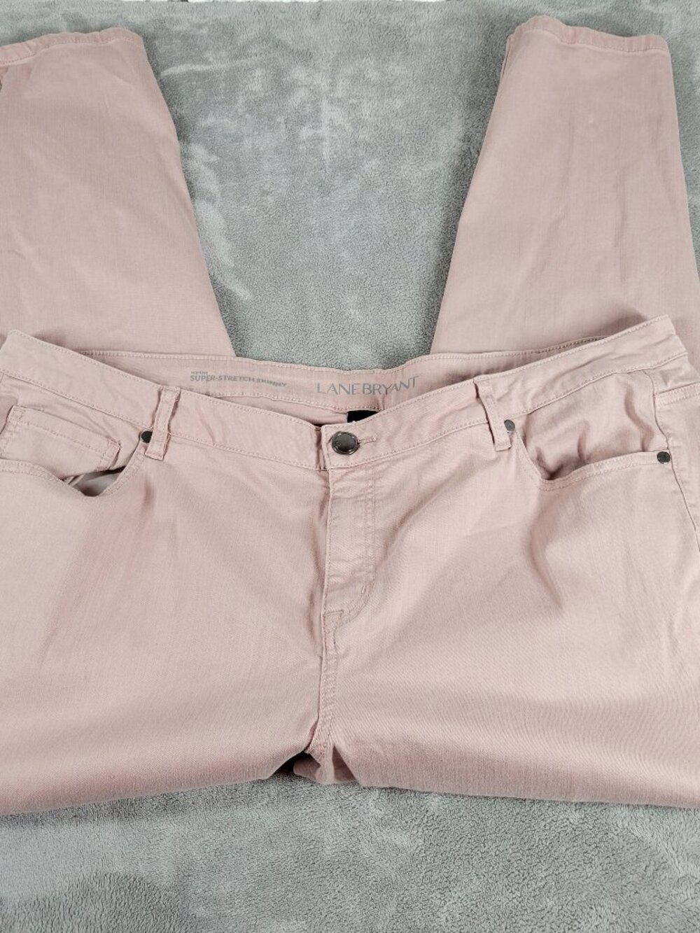 Lane Bryant Tan Skinny Jeans Size 24 Plus Super Stretch Elastic Waist SKI26E